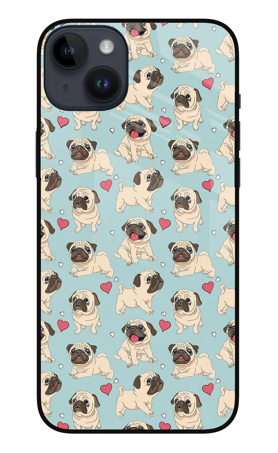 Pug Dog iPhone 14 Plus Glass Case