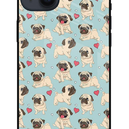 Pug Dog iPhone 14 Plus Glass Case Back Cover by Casekaro