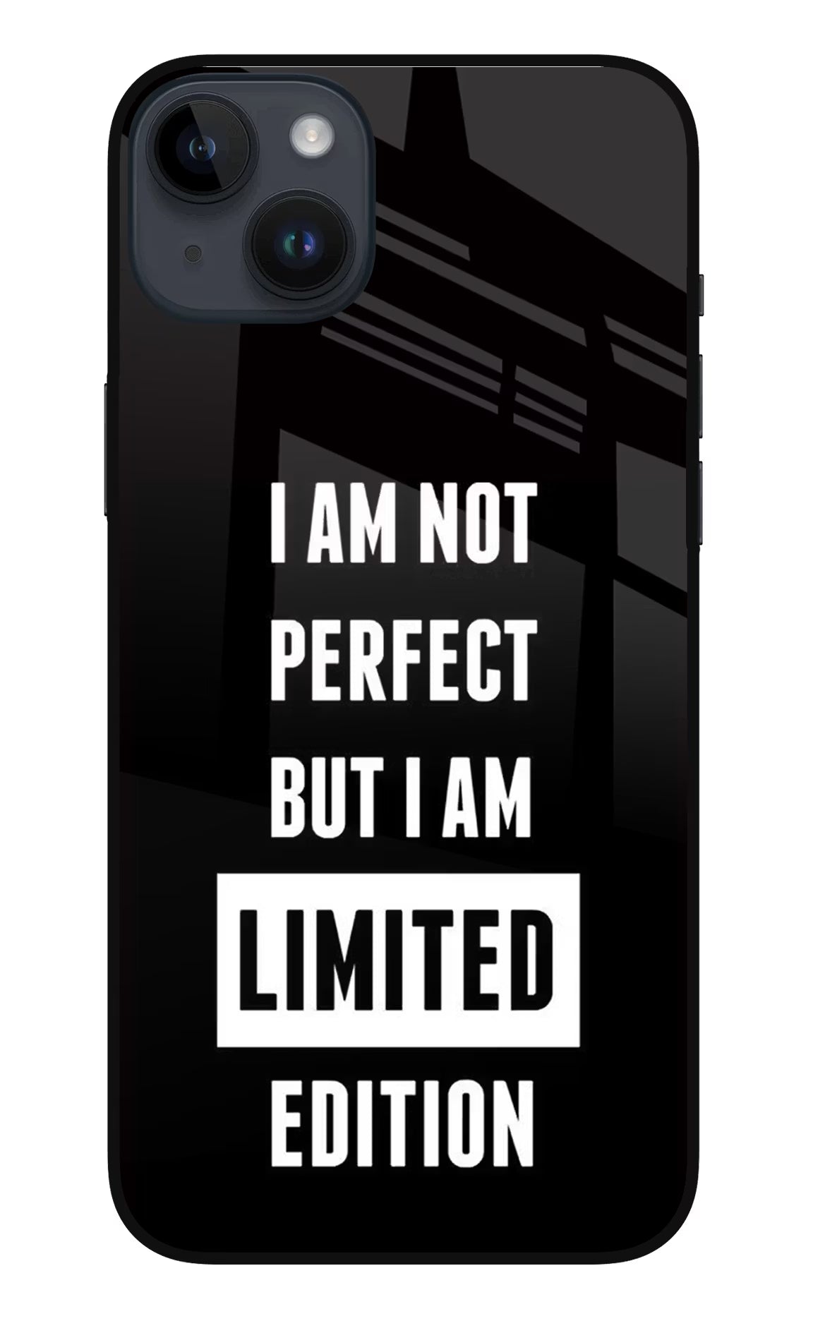 I Am Not Perfect But I Am Limited Edition iPhone 14 Plus Glass Case Back Cover by Casekaro