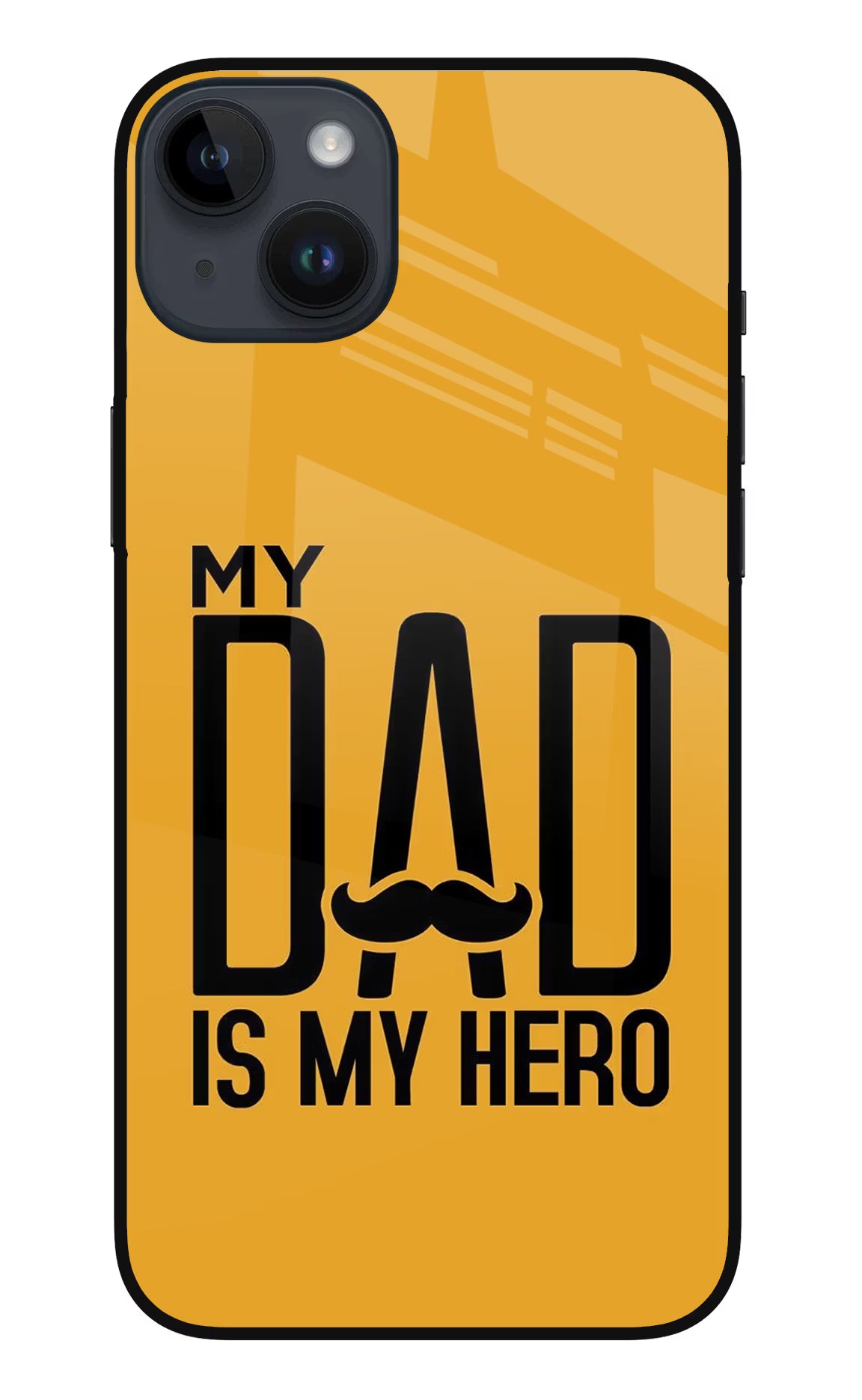 My Dad Is My Hero iPhone 14 Plus Glass Case Back Cover by Casekaro