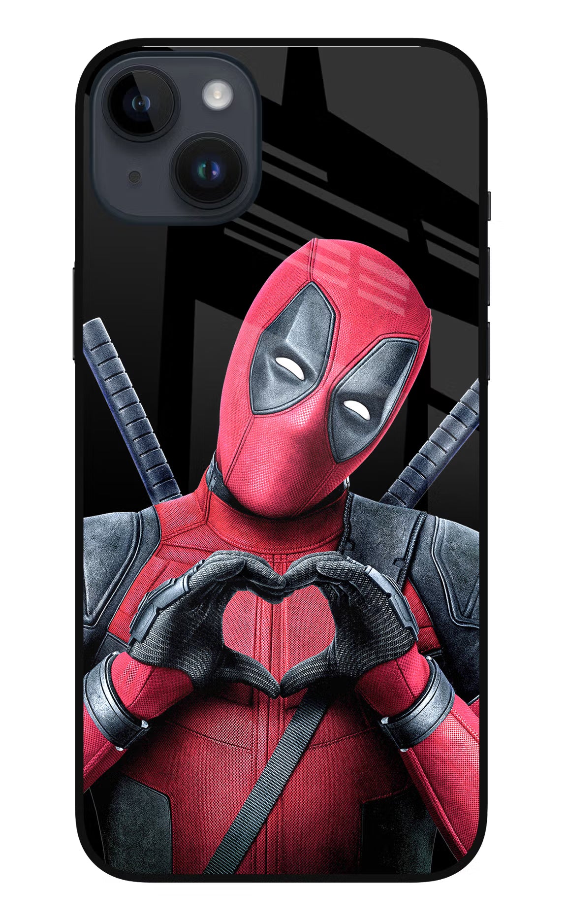 Deadpool iPhone 14 Plus Glass Case Back Cover by Casekaro
