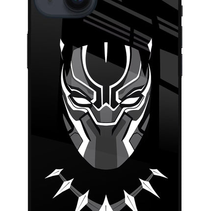 Black Panther iPhone 14 Plus Glass Case Back Cover by Casekaro