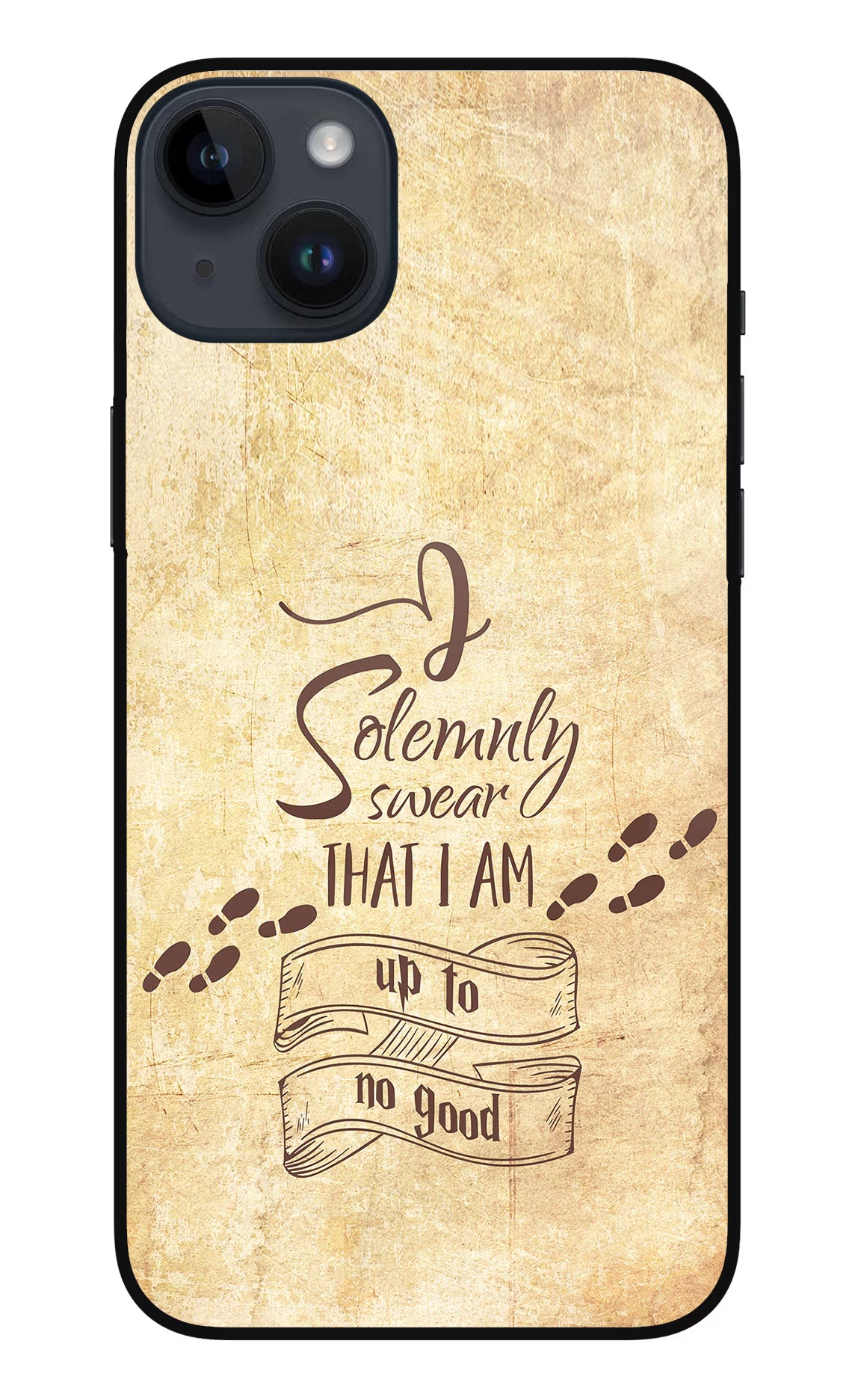 I Solemnly swear that i up to no good iPhone 14 Plus Glass Case Back Cover by Casekaro
