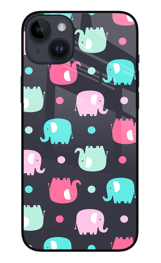 Elephants iPhone 14 Plus Glass Case