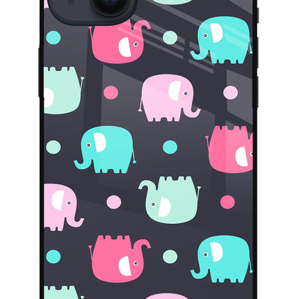 Elephants iPhone 14 Plus Glass Case Back Cover by Casekaro