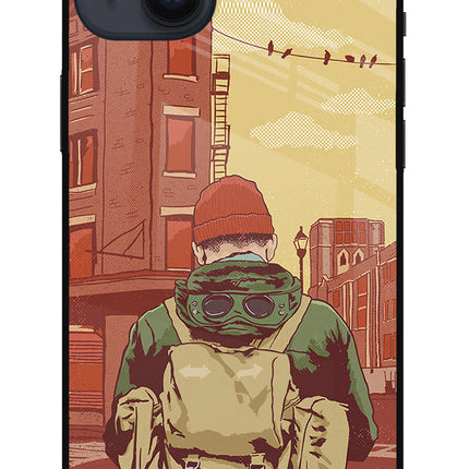 Adventurous iPhone 14 Plus Glass Case Back Cover by Casekaro
