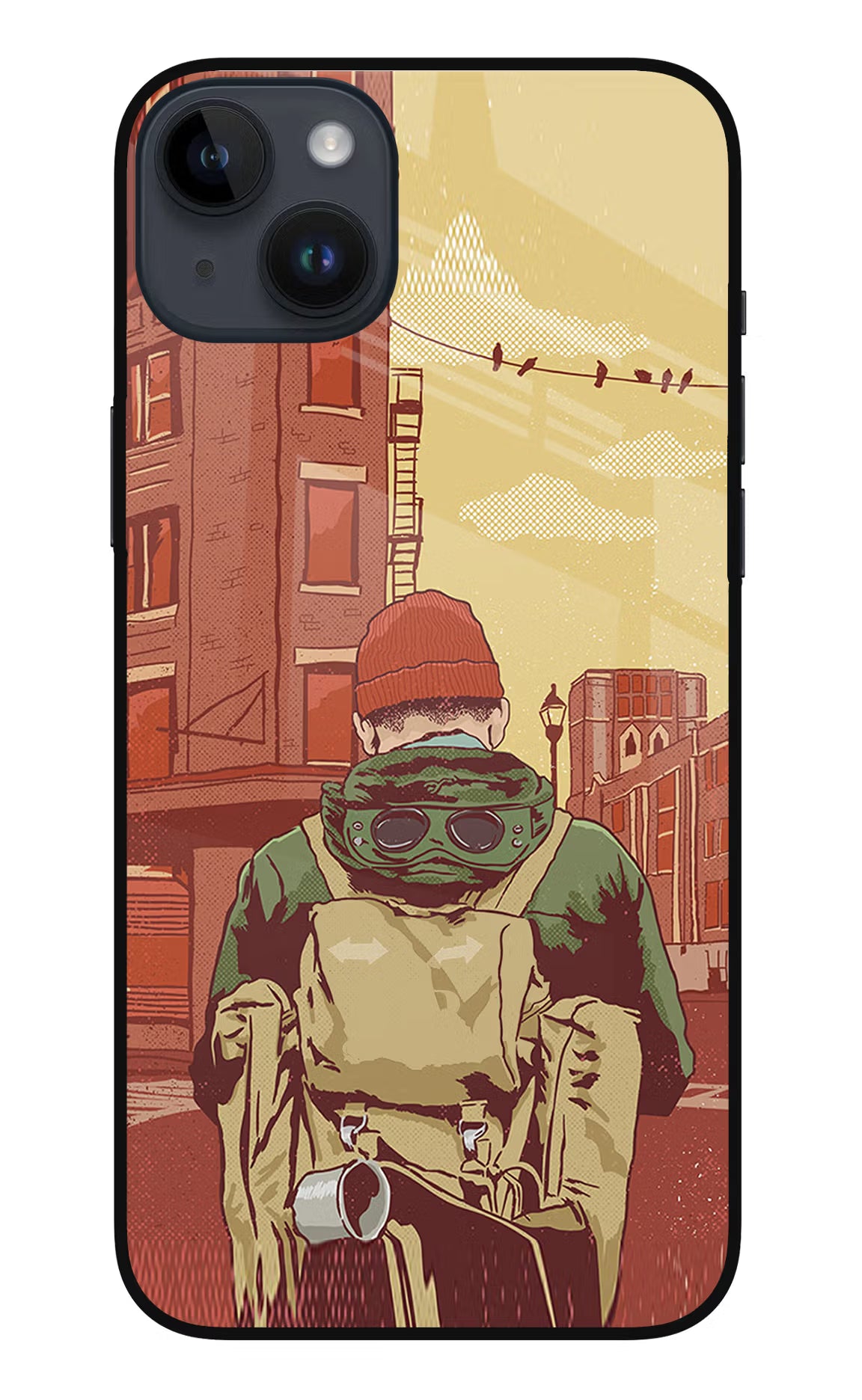 Adventurous iPhone 14 Plus Glass Case Back Cover by Casekaro