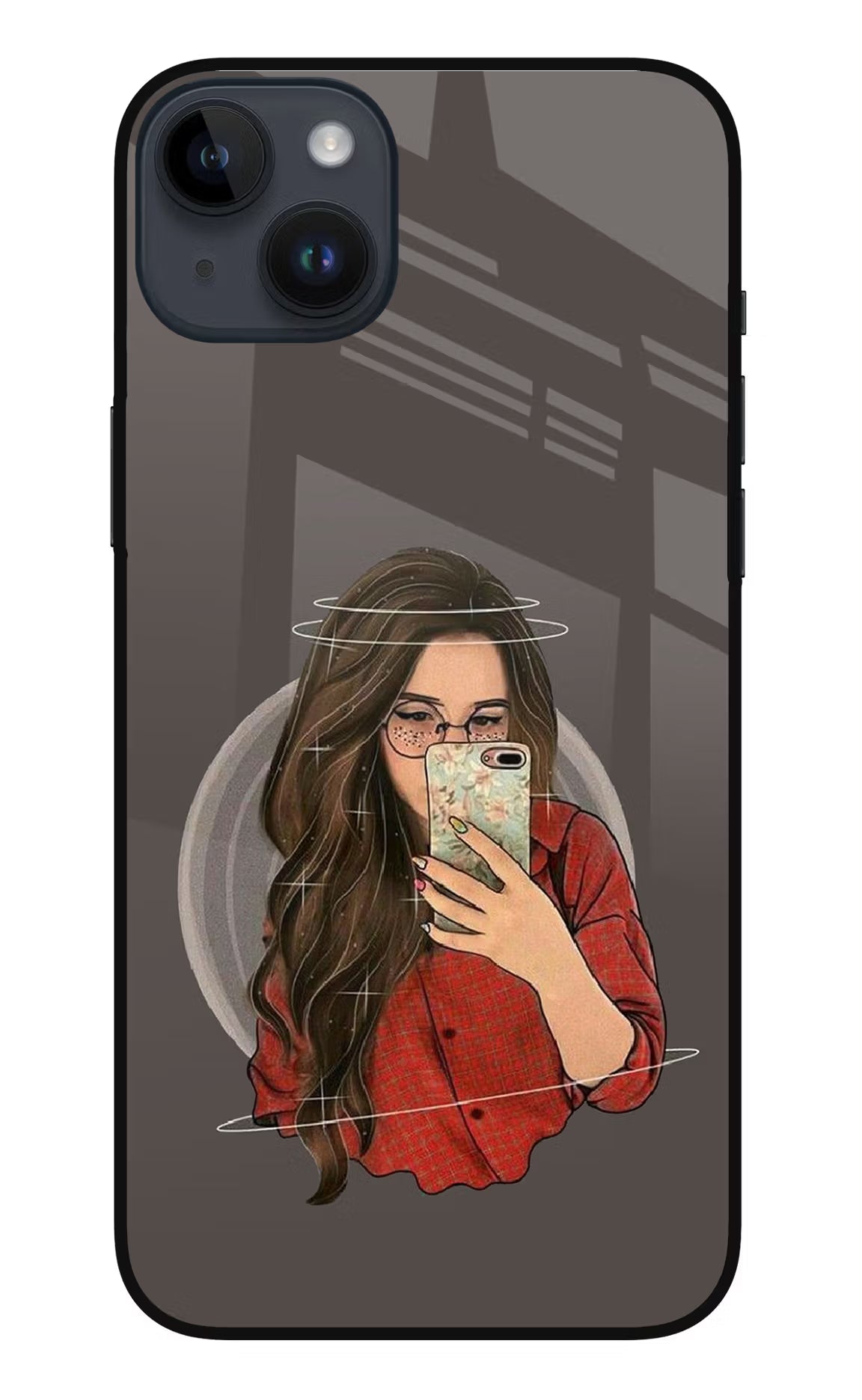 Selfie Queen iPhone 14 Plus Glass Case Back Cover by Casekaro