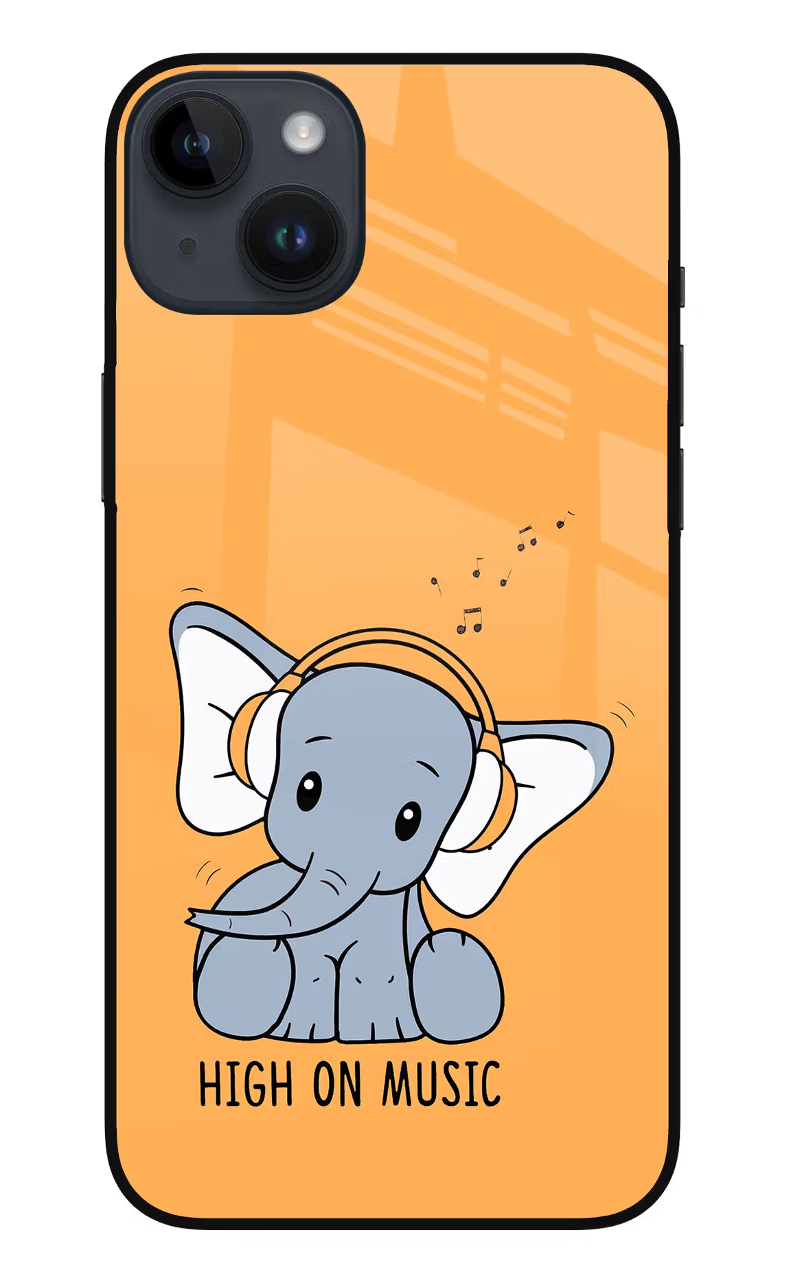 High On Music iPhone 14 Plus Glass Case Back Cover by Casekaro