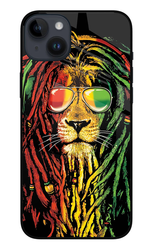 Rasta Lion iPhone 14 Plus Glass Case