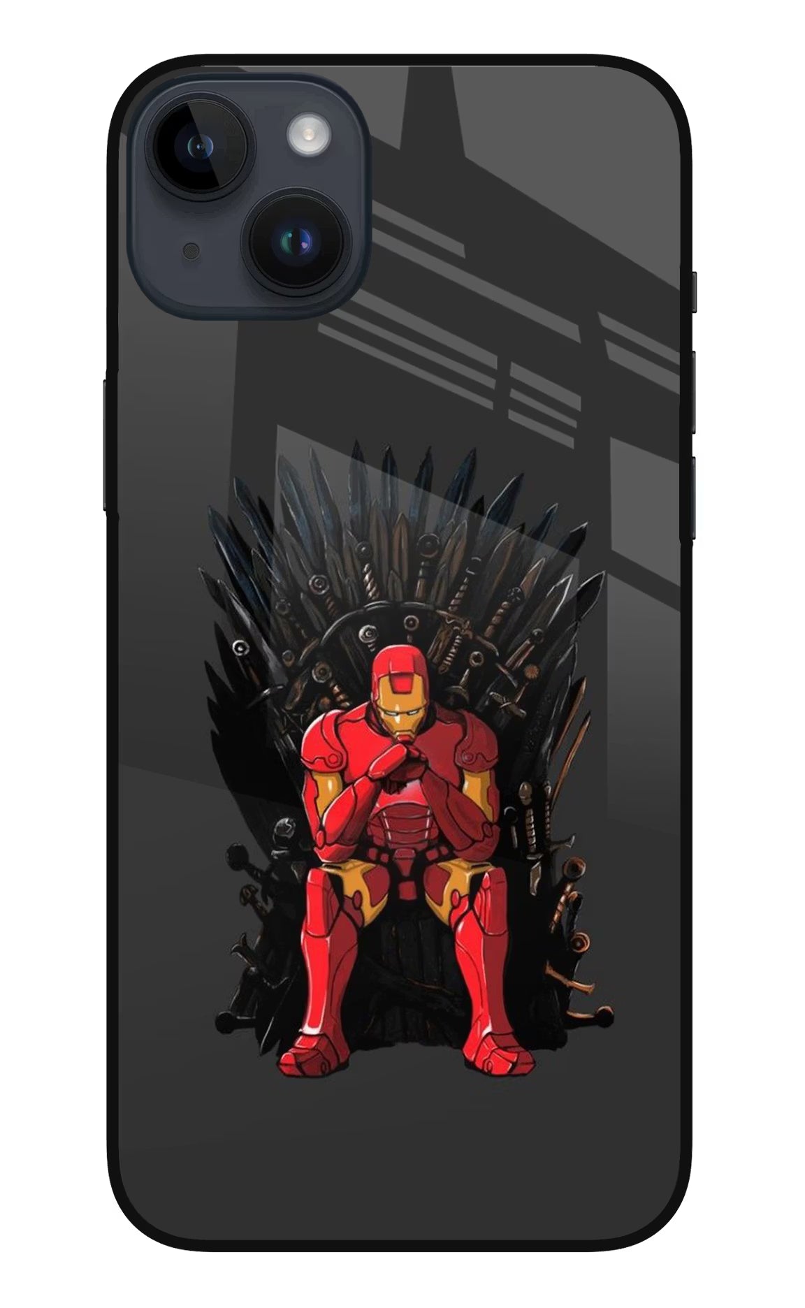 Ironman Throne iPhone 14 Plus Glass Case Back Cover by Casekaro