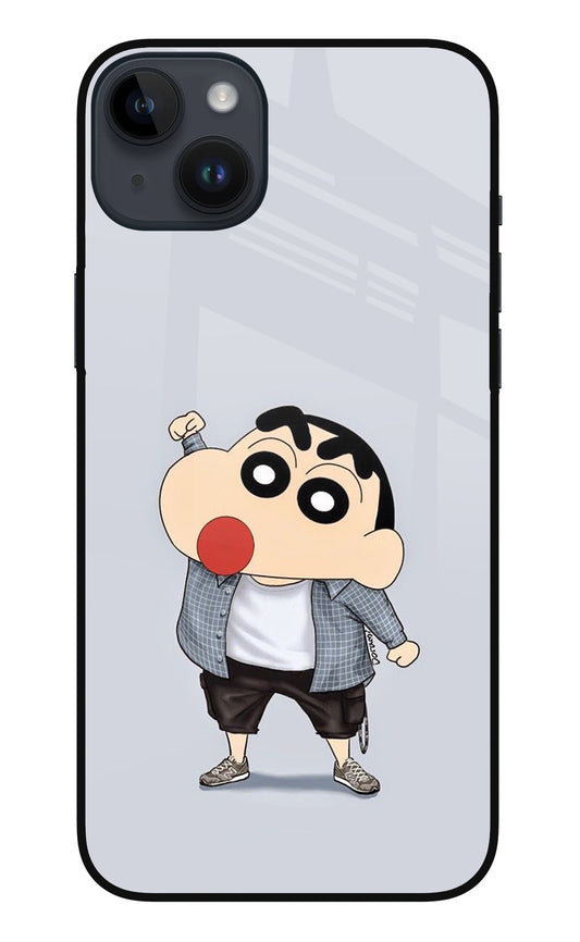 Shinchan iPhone 14 Plus Glass Case