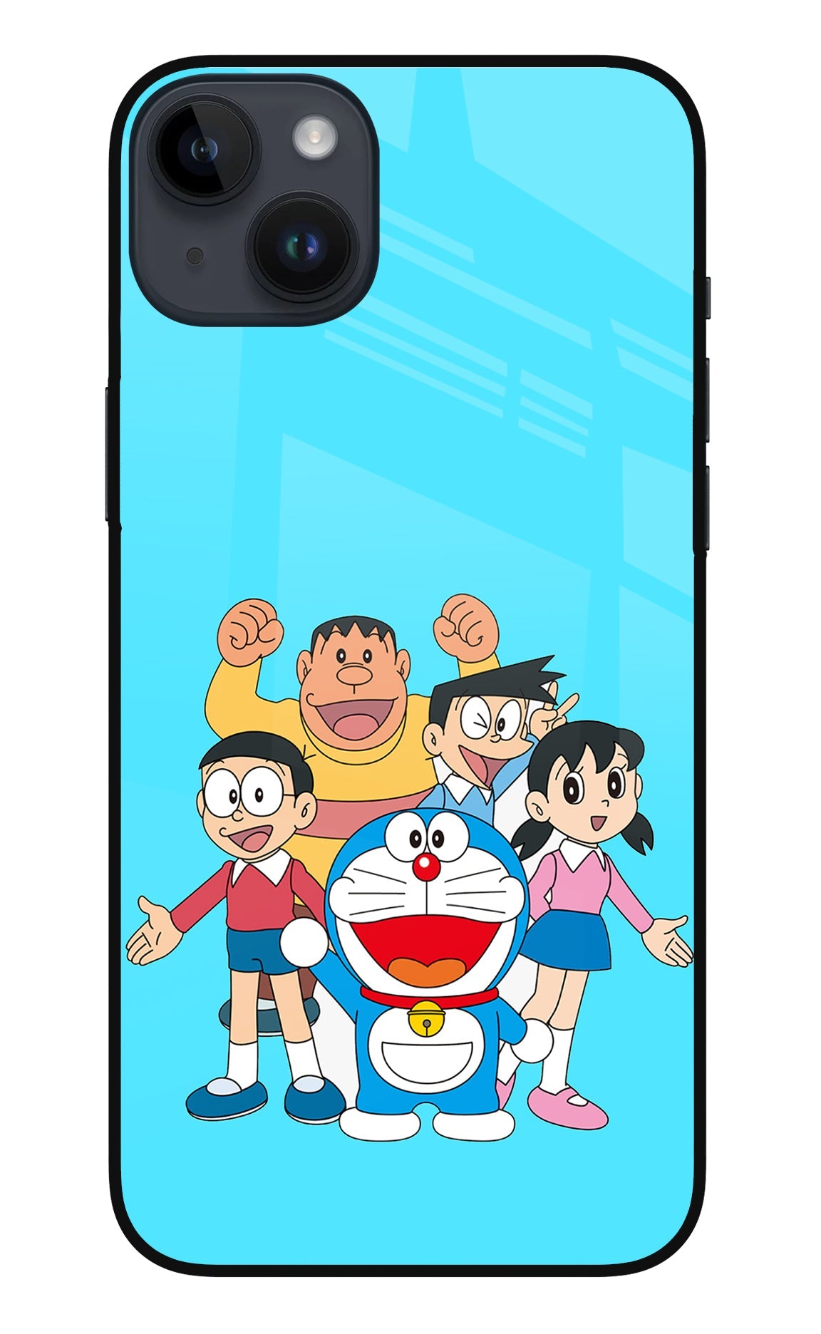 Doraemon Gang iPhone 14 Plus Glass Case