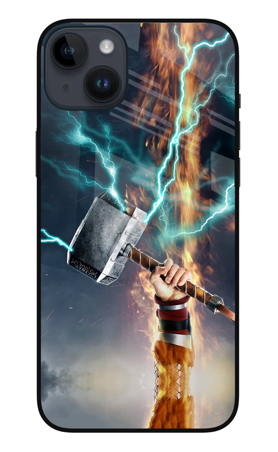 Thor Hammer Mjolnir iPhone 14 Plus Back Cover, Metal case