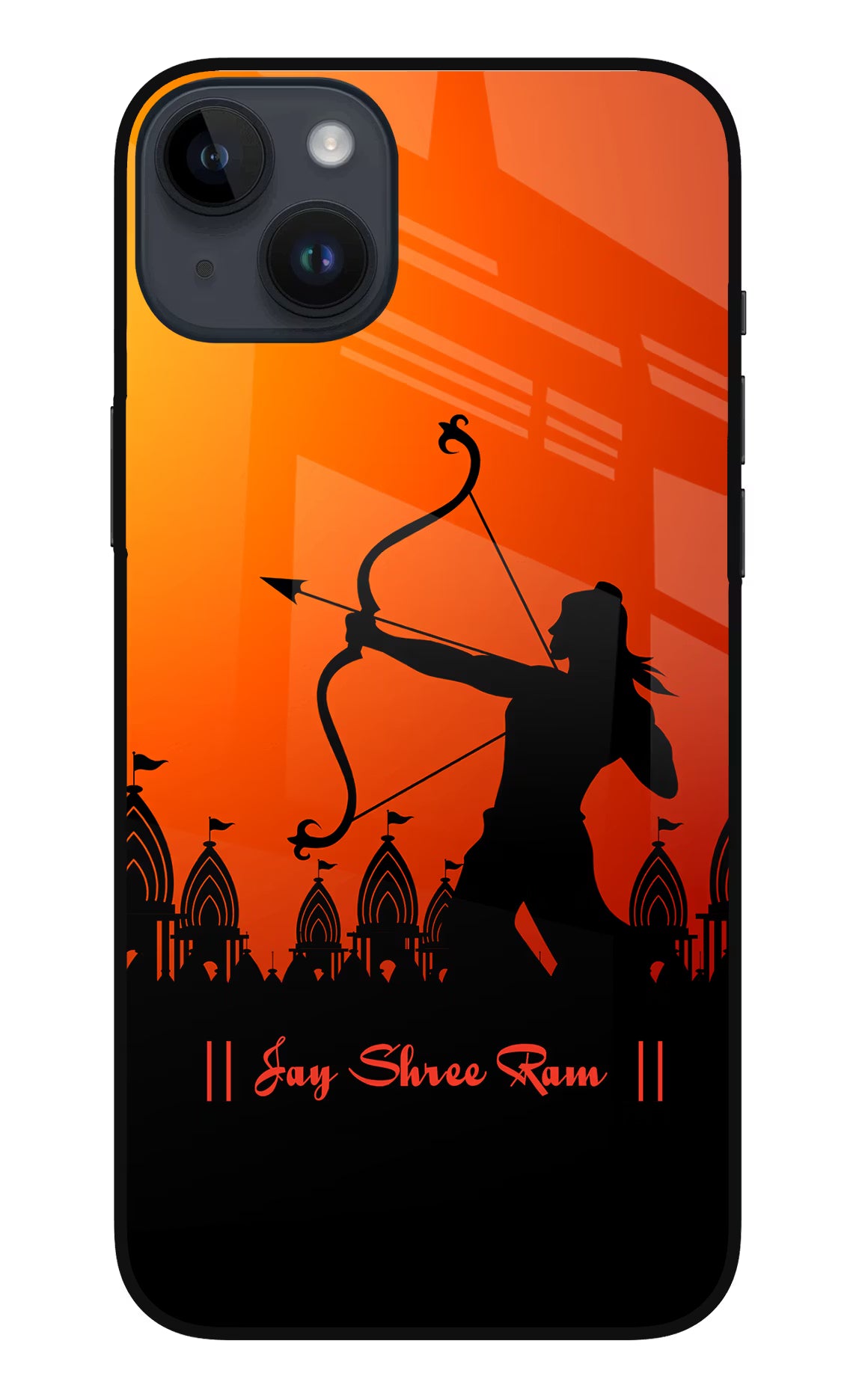 Lord Ram - 4 iPhone 14 Plus Glass Case Back Cover by Casekaro