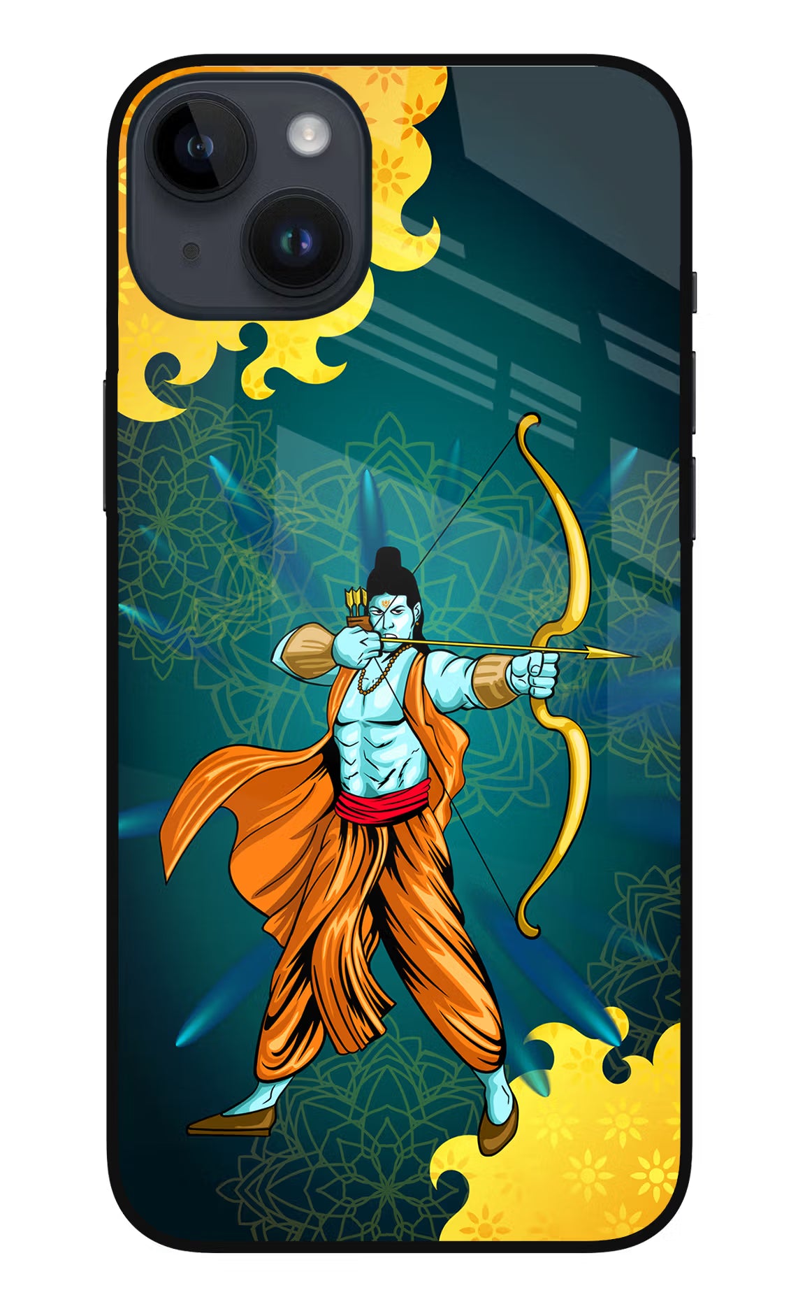 Lord Ram - 6 iPhone 14 Plus Glass Case Back Cover by Casekaro
