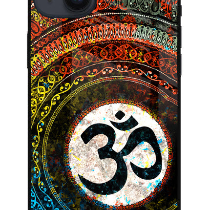 Om Cultural iPhone 14 Plus Glass Case Back Cover by Casekaro