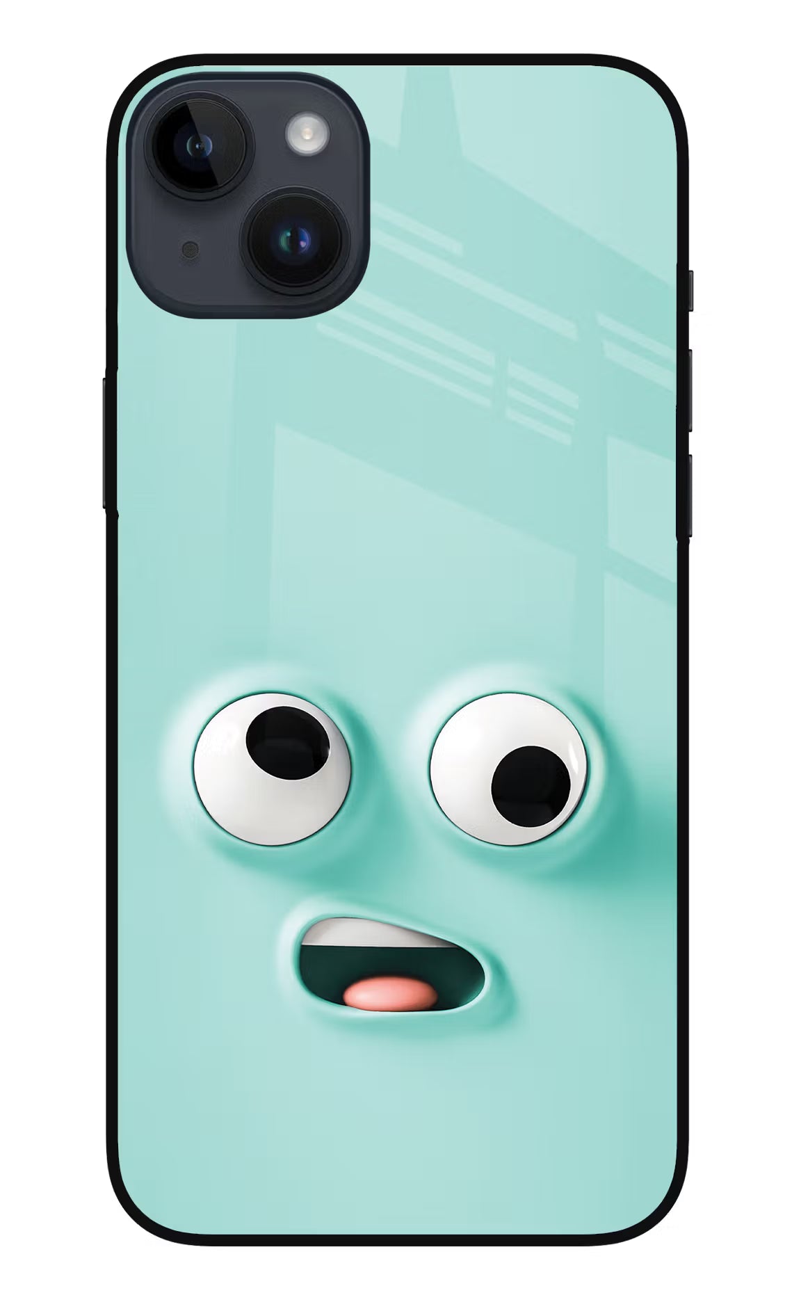 Funny Cartoon iPhone 14 Plus Glass Case Back Cover by Casekaro