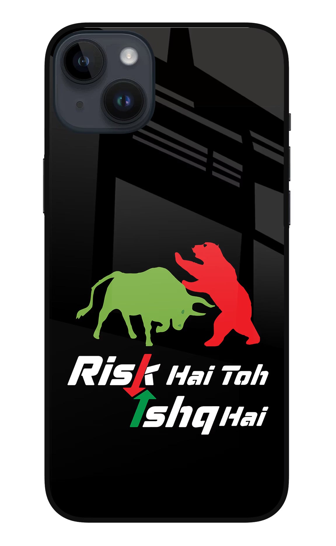 Risk Hai Toh Ishq Hai iPhone 14 Plus Glass Case Back Cover by Casekaro