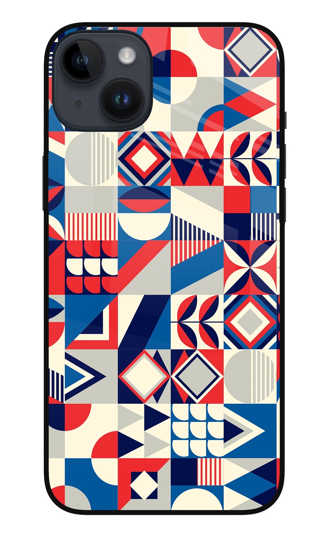 Colorful Pattern iPhone 14 Plus Glass Case
