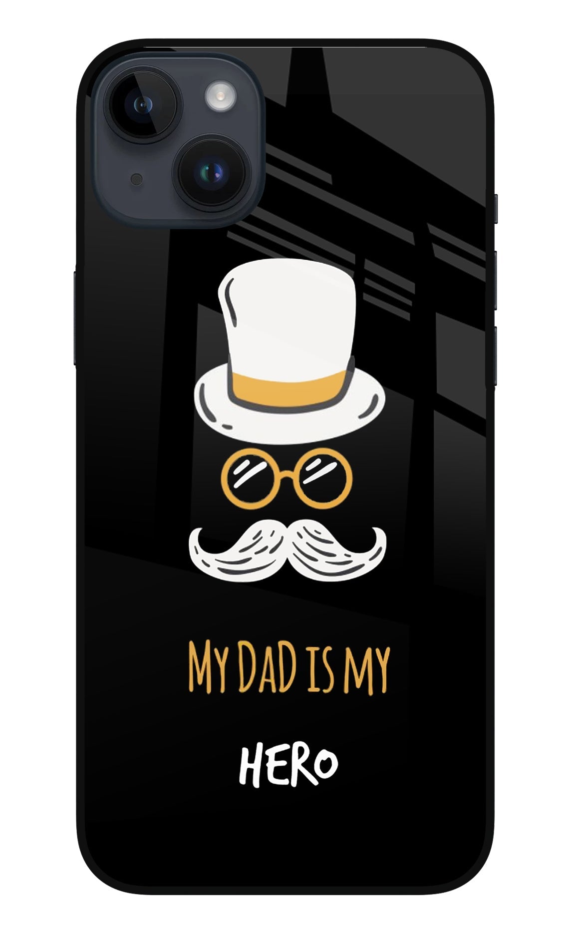 My Dad Is My Hero iPhone 14 Plus Glass Case