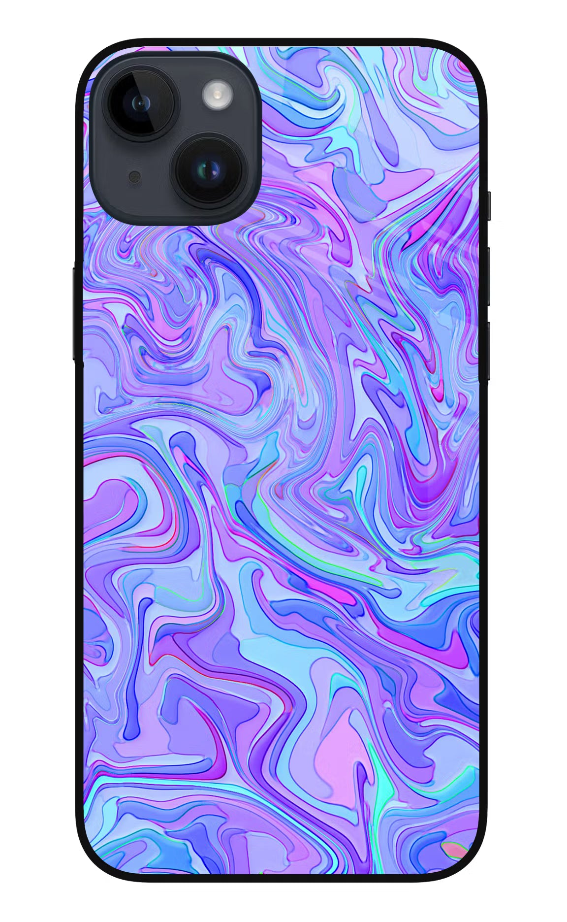 Glitter iPhone 14 Plus Glass Case Back Cover by Casekaro