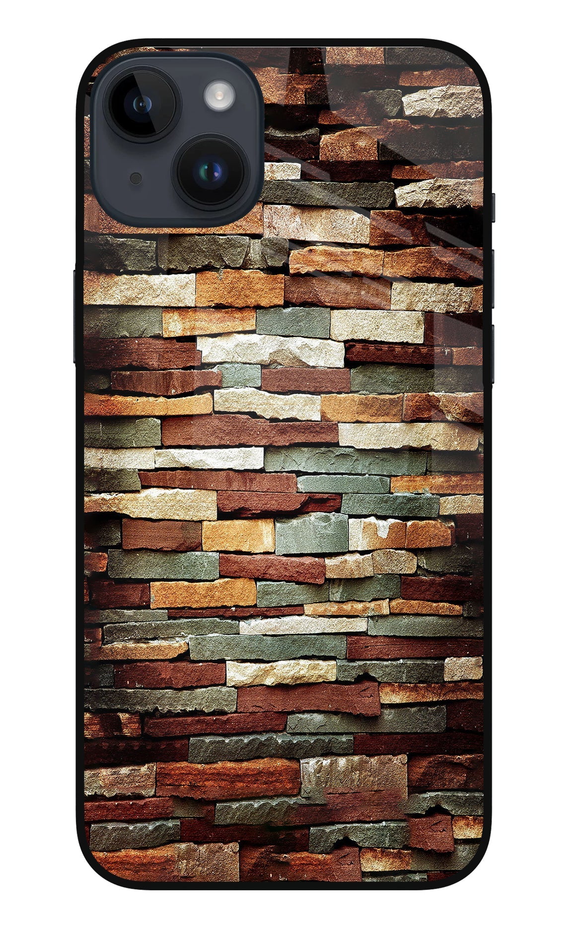 Bricks Pattern iPhone 14 Plus Back Cover