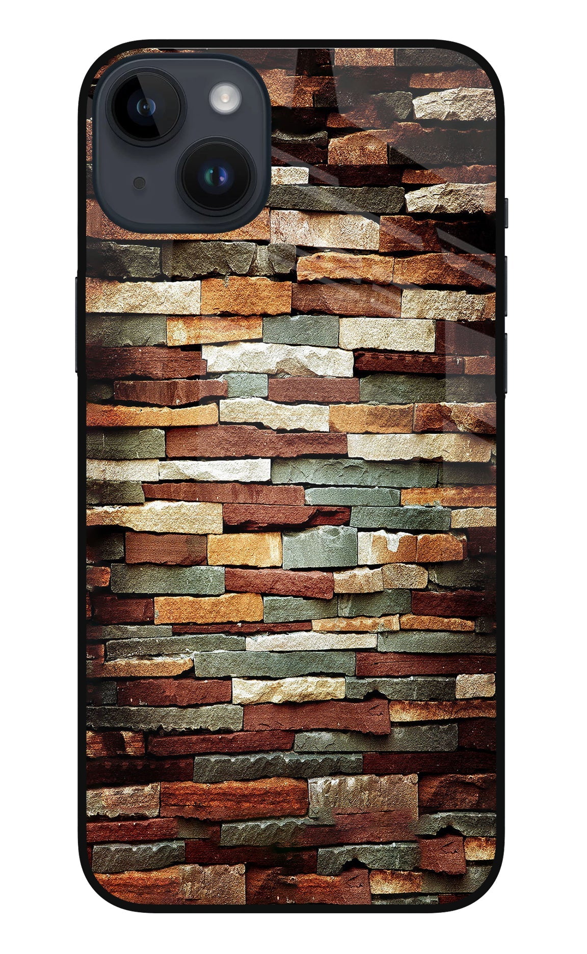 Bricks Pattern iPhone 14 Plus Glass Case