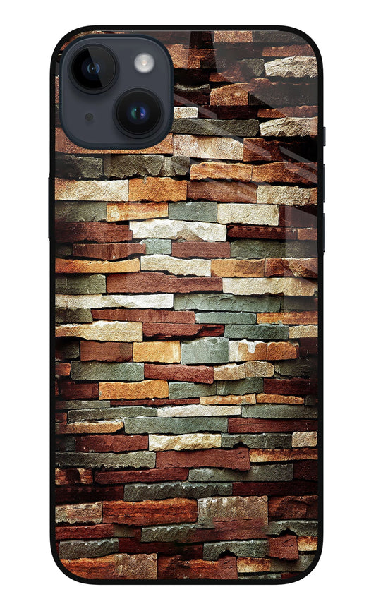 Bricks Pattern iPhone 14 Plus Glass Case