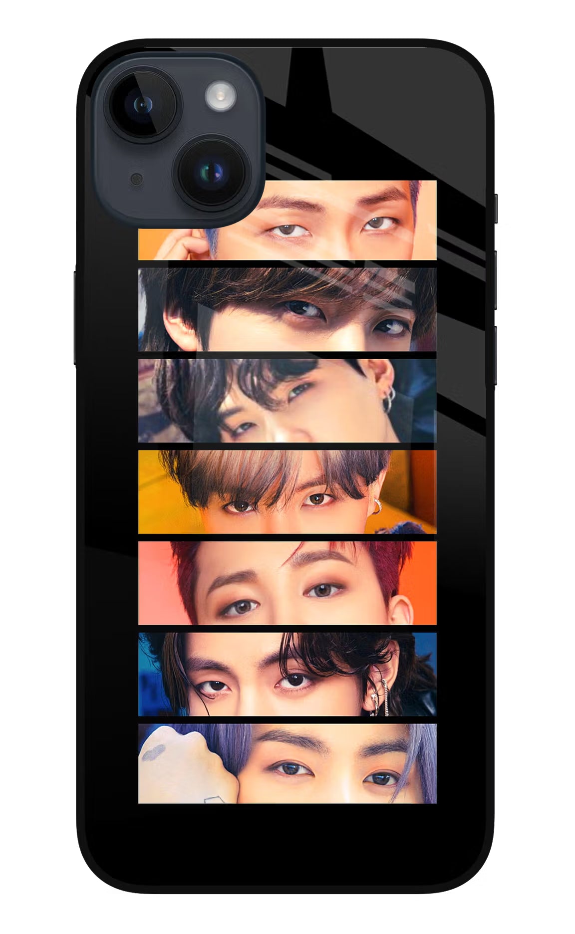 BTS Eyes iPhone 14 Plus Glass Case Back Cover by Casekaro