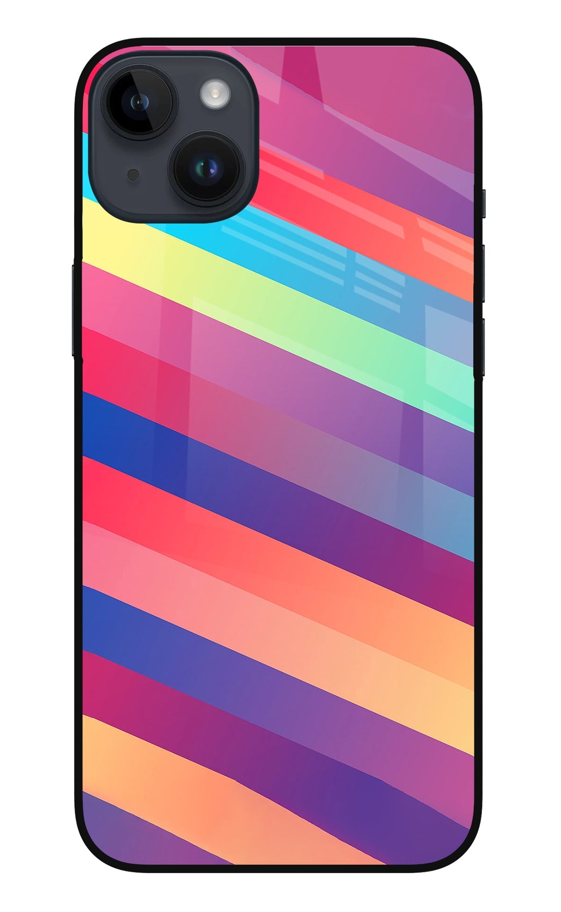 Stripes color iPhone 14 Plus Glass Case