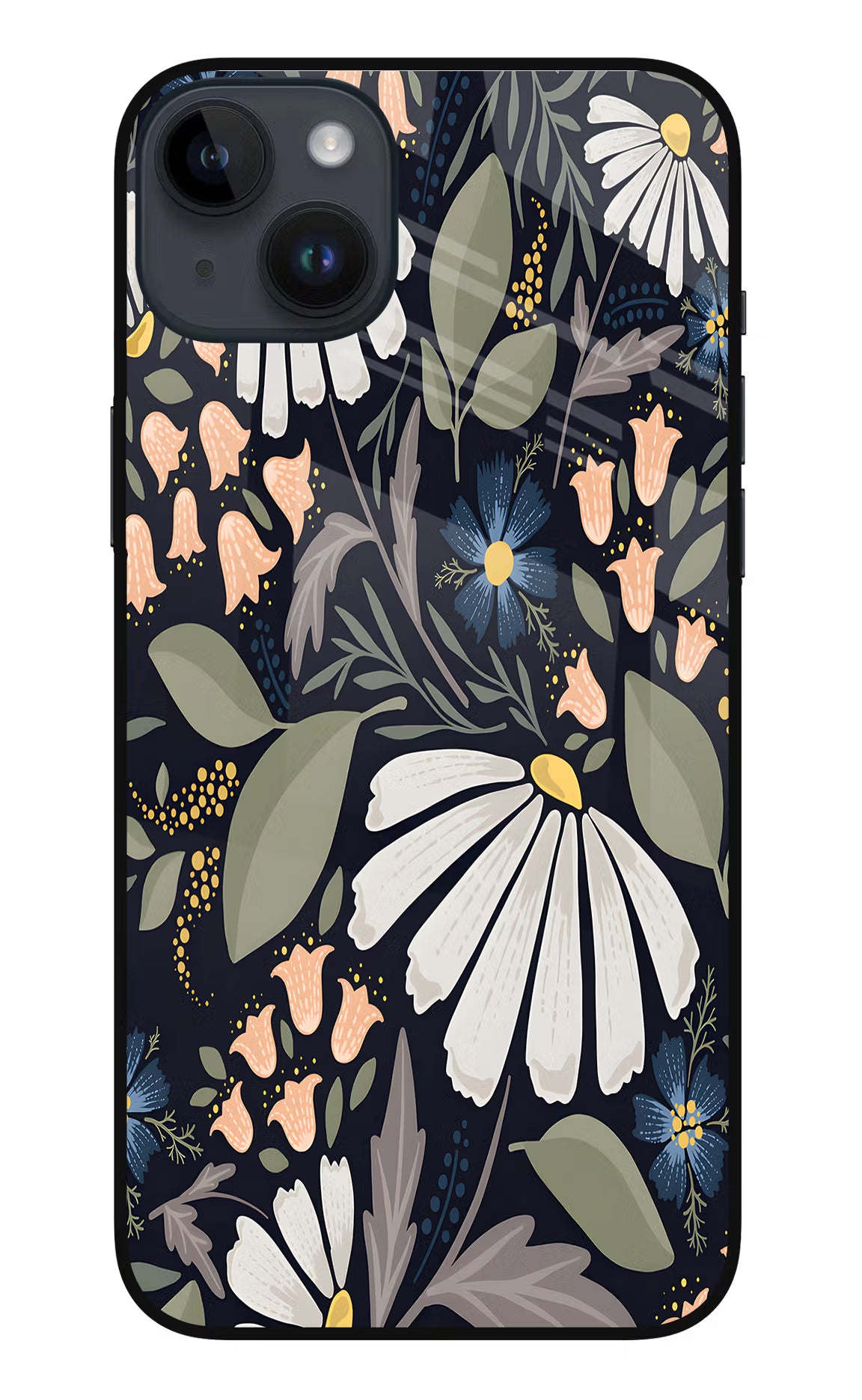 Flowers Art iPhone 14 Plus Glass Case Back Cover by Casekaro