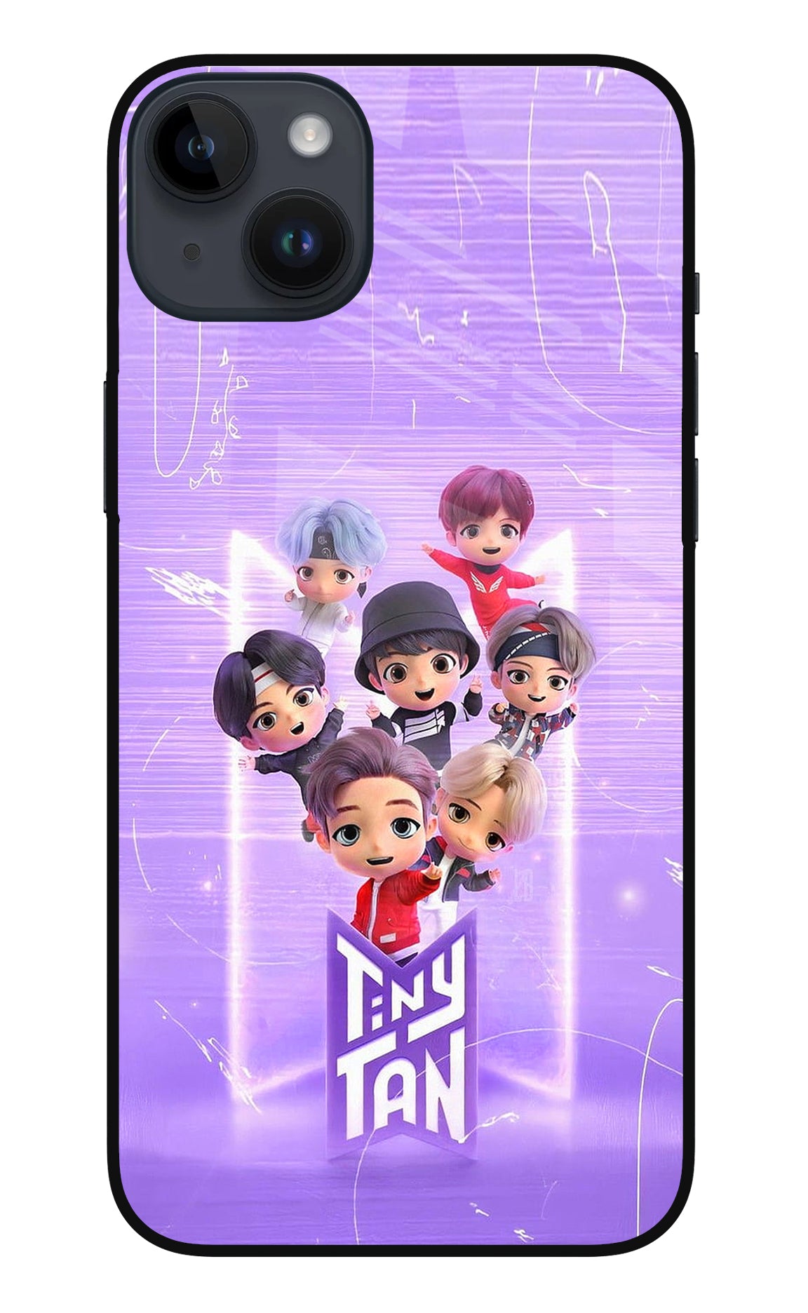 BTS Tiny Tan iPhone 14 Plus Back Cover