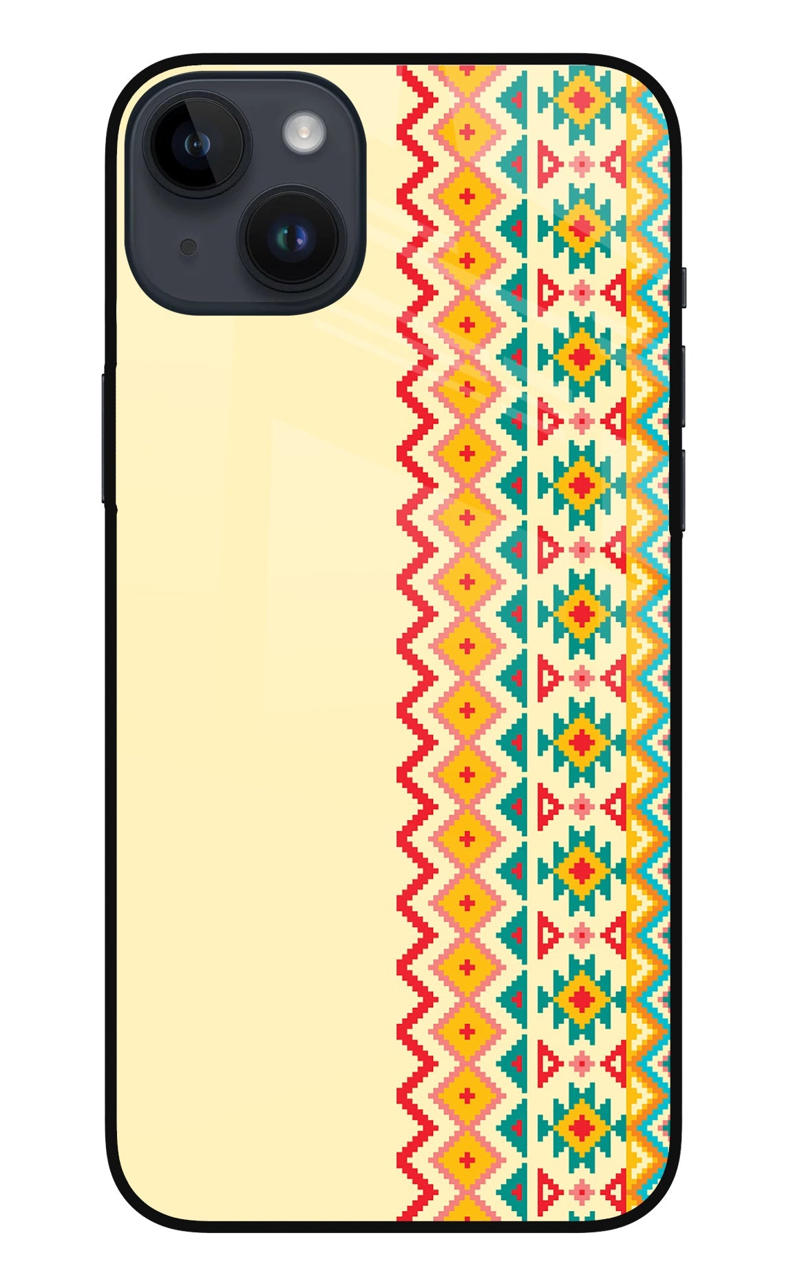 Ethnic Seamless iPhone 14 Plus Glass Case