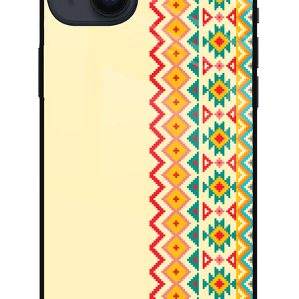 Ethnic Seamless iPhone 14 Plus Glass Case Back Cover by Casekaro