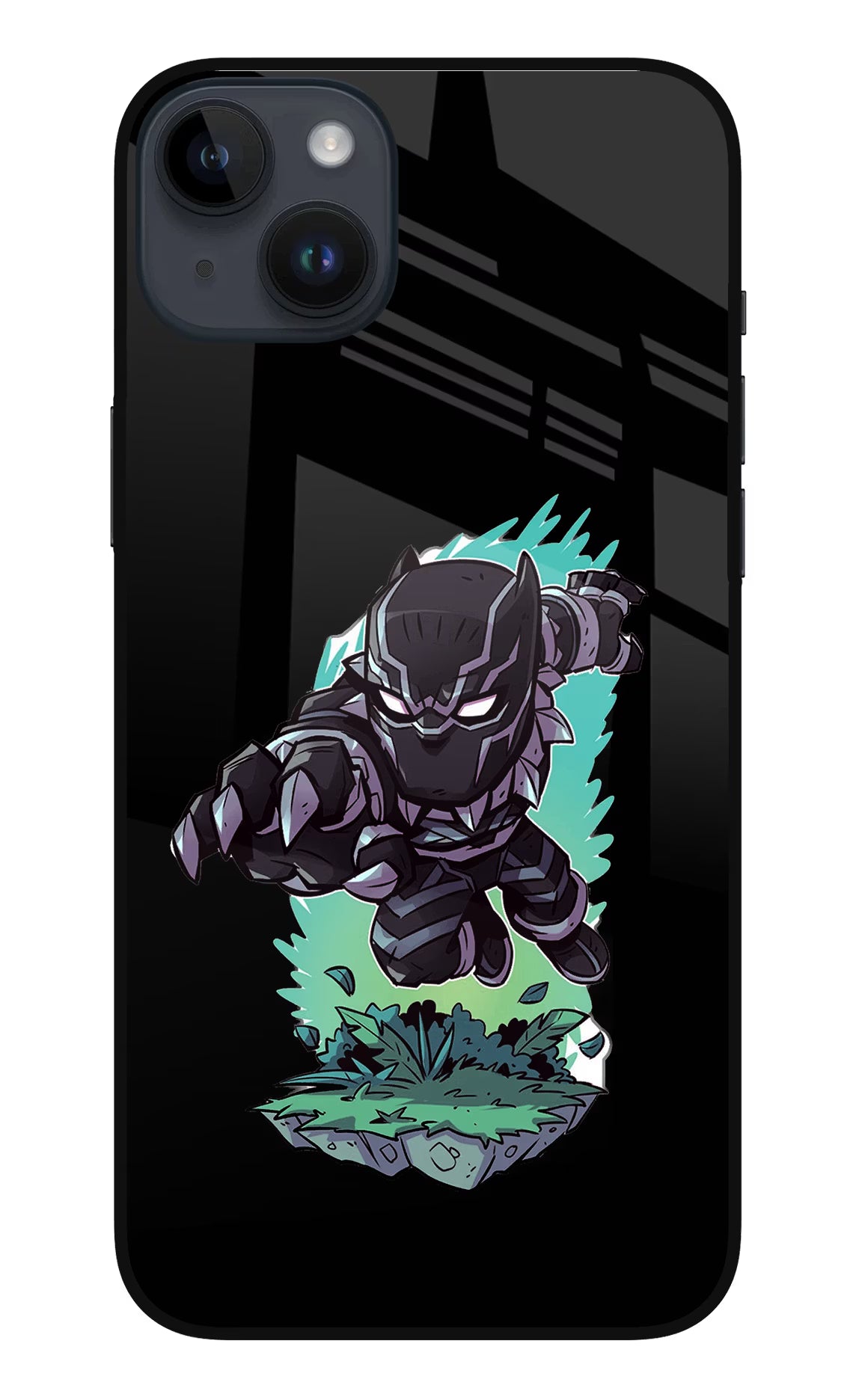 Black Panther iPhone 14 Plus Glass Case Back Cover by Casekaro