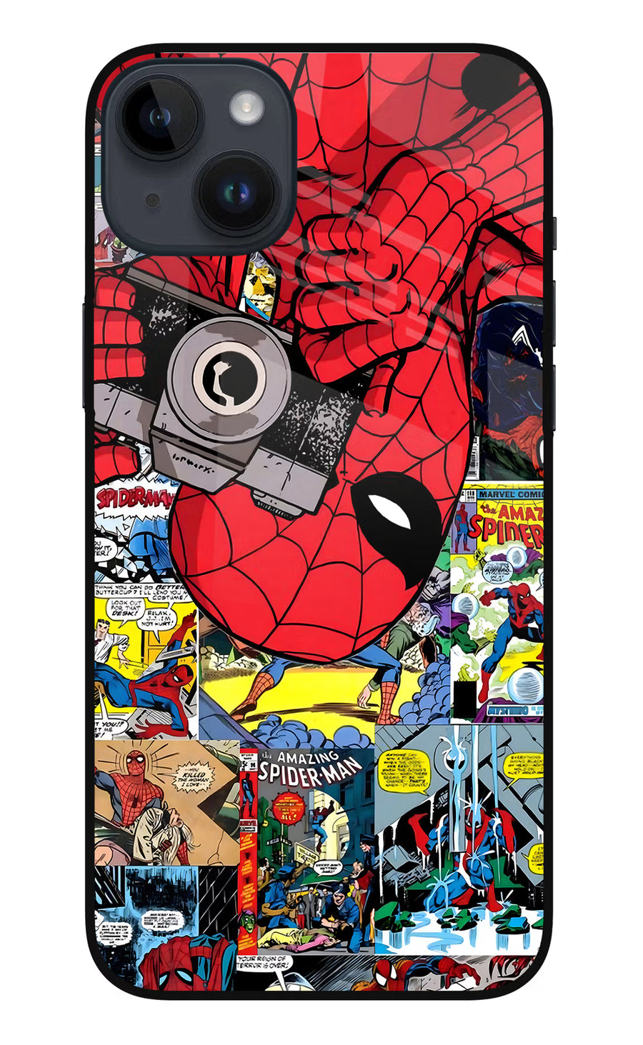 Spider Man iPhone 14 Plus Back Cover, Glass case