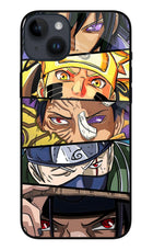 Naruto Character iPhone 14 Plus Glass Case Back Cover by Casekaro