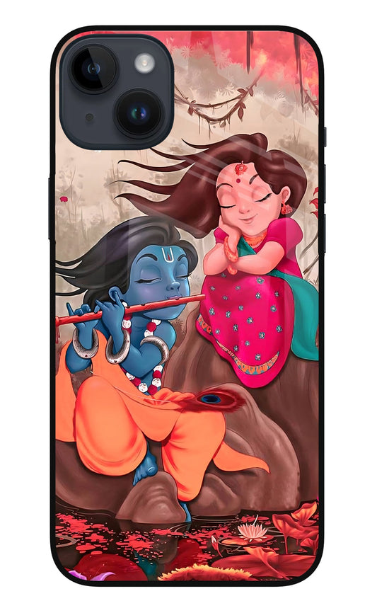 Radhe Krishna iPhone 14 Plus Glass Case