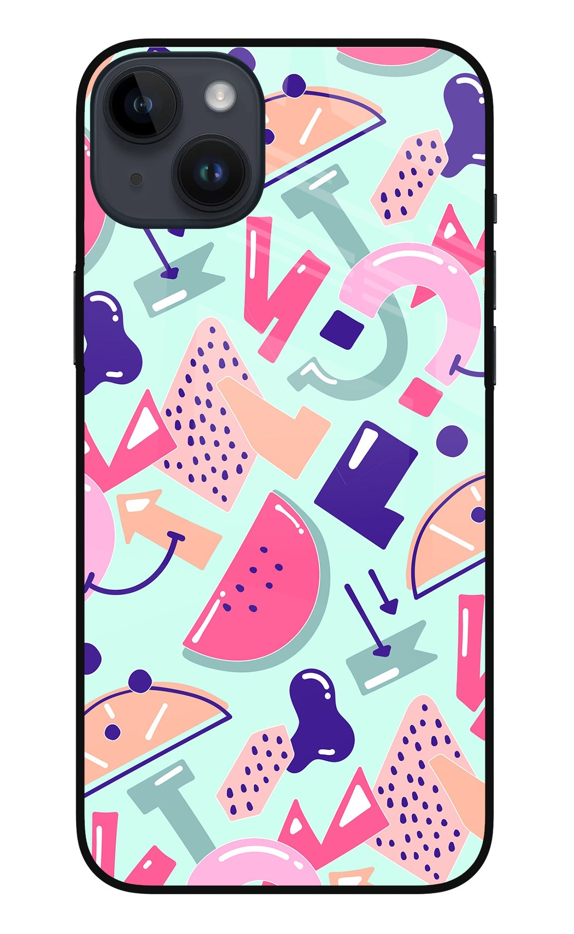 Doodle Pattern iPhone 14 Plus Back Cover