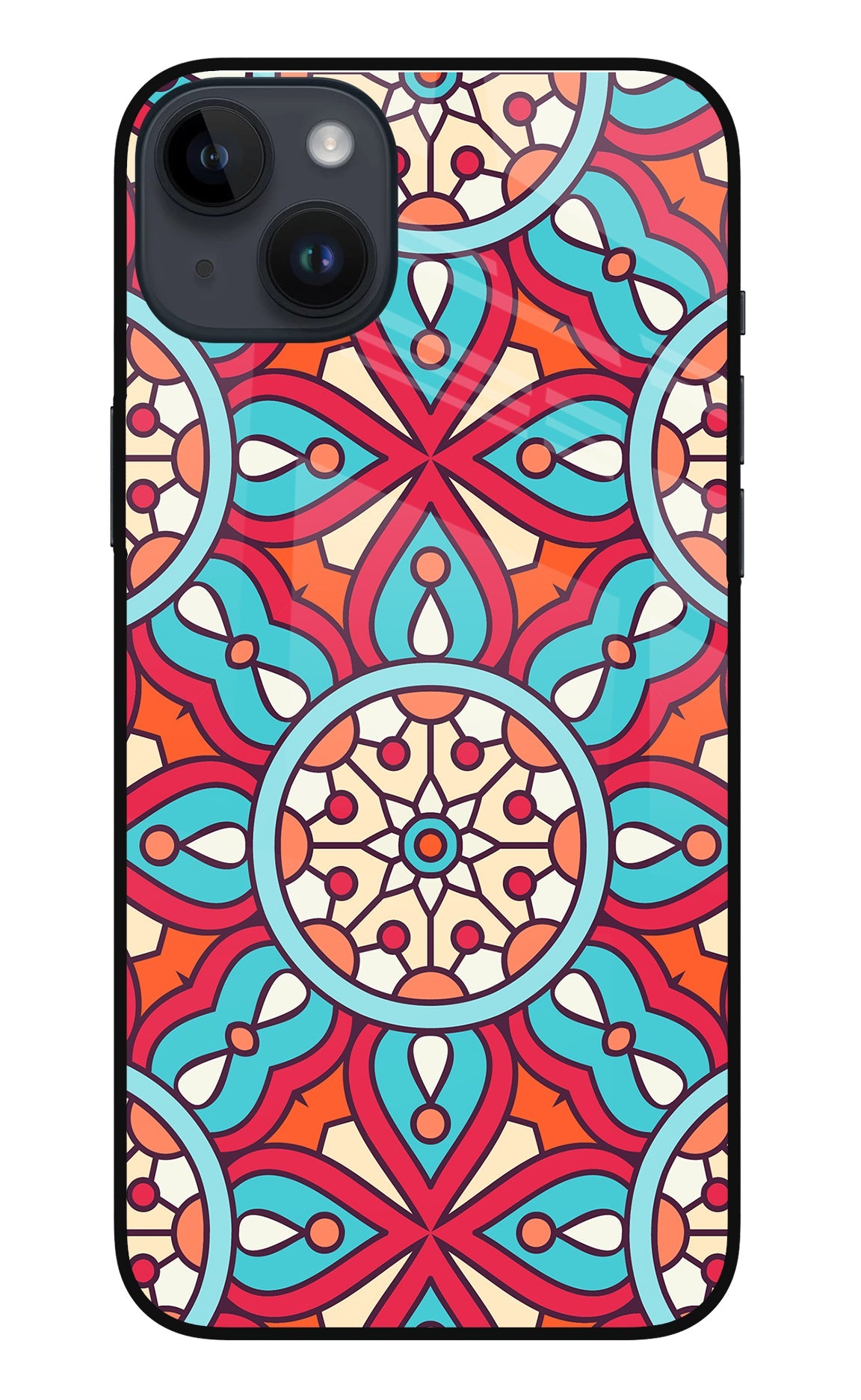 Mandala Geometric iPhone 14 Plus Glass Case
