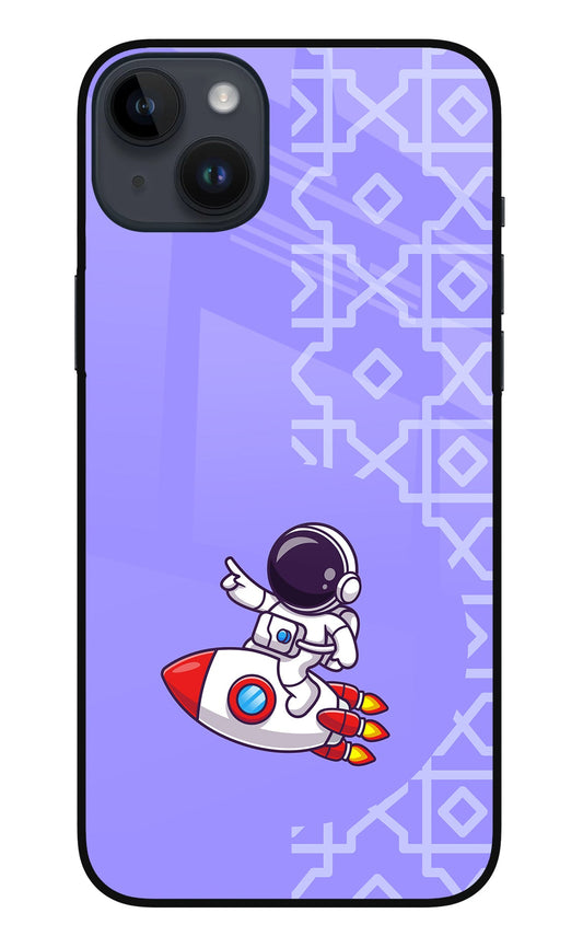 Cute Astronaut iPhone 14 Plus Glass Case