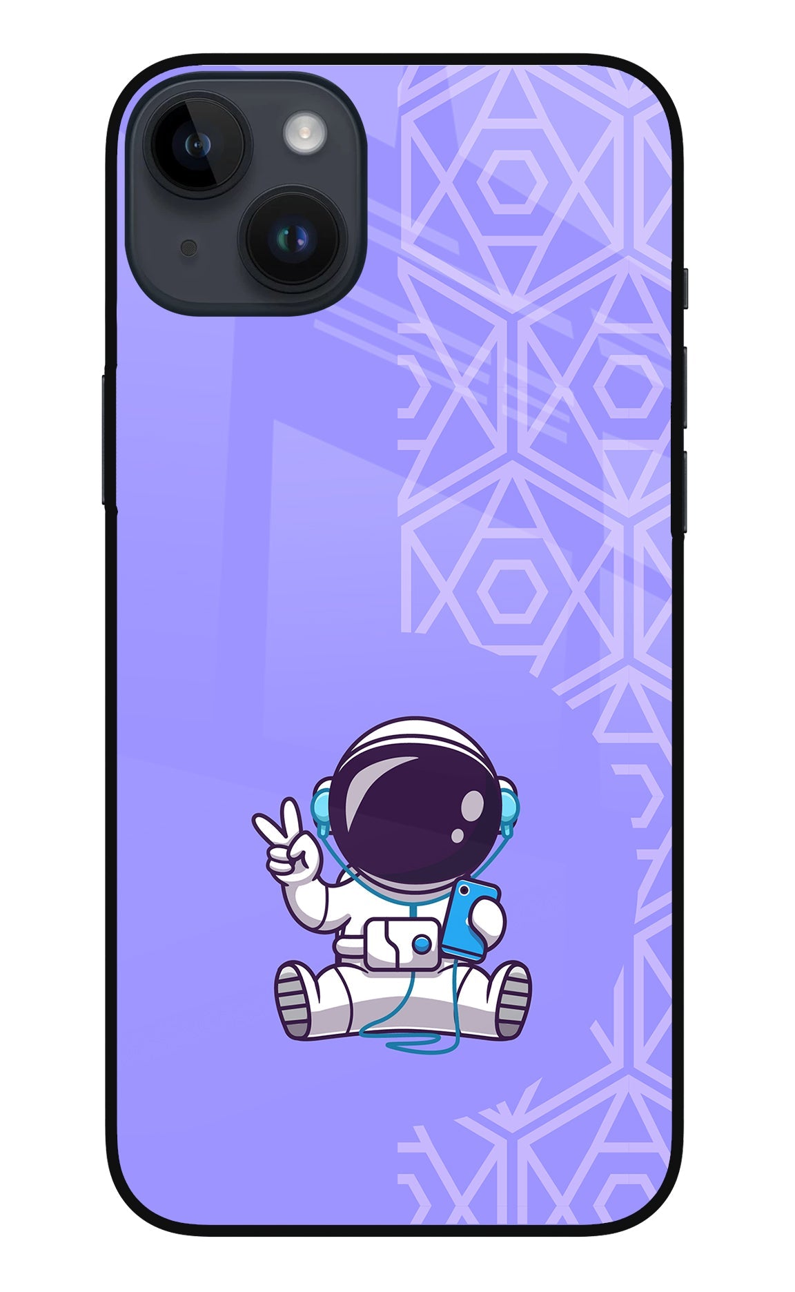 Cute Astronaut Chilling iPhone 14 Plus Back Cover