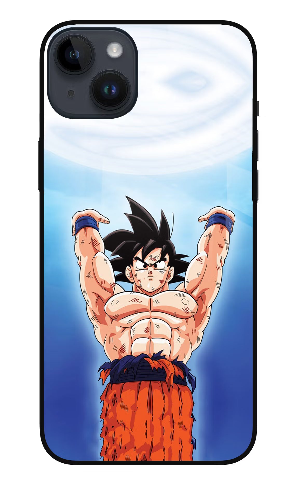 Goku Power iPhone 14 Plus Glass Case Back Cover by Casekaro
