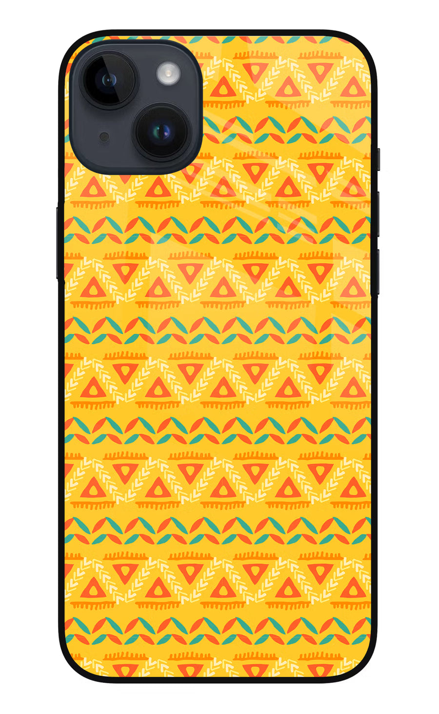 Tribal Pattern iPhone 14 Plus Back Cover, Metal case
