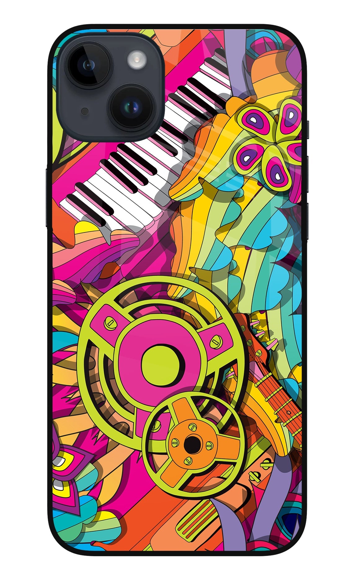 Music Doodle iPhone 14 Plus Back Cover