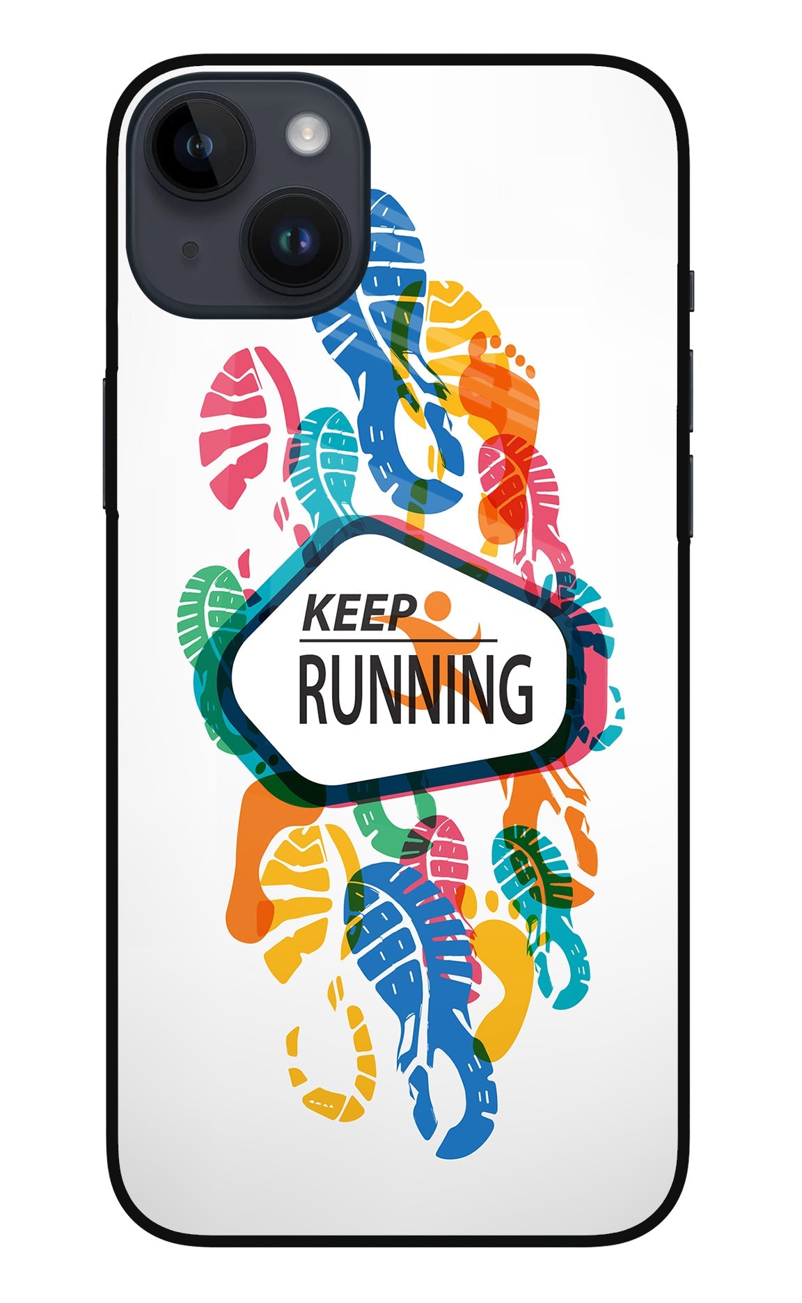 Keep Running iPhone 14 Plus Glass Case