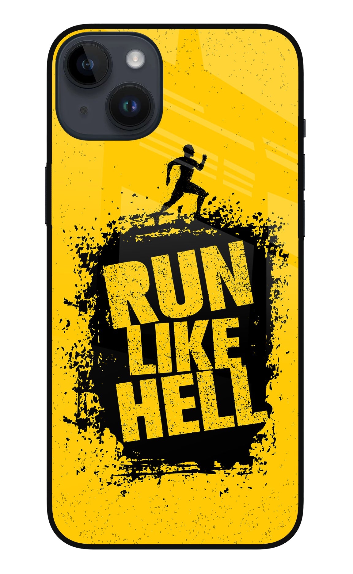 Run Like Hell iPhone 14 Plus Glass Case