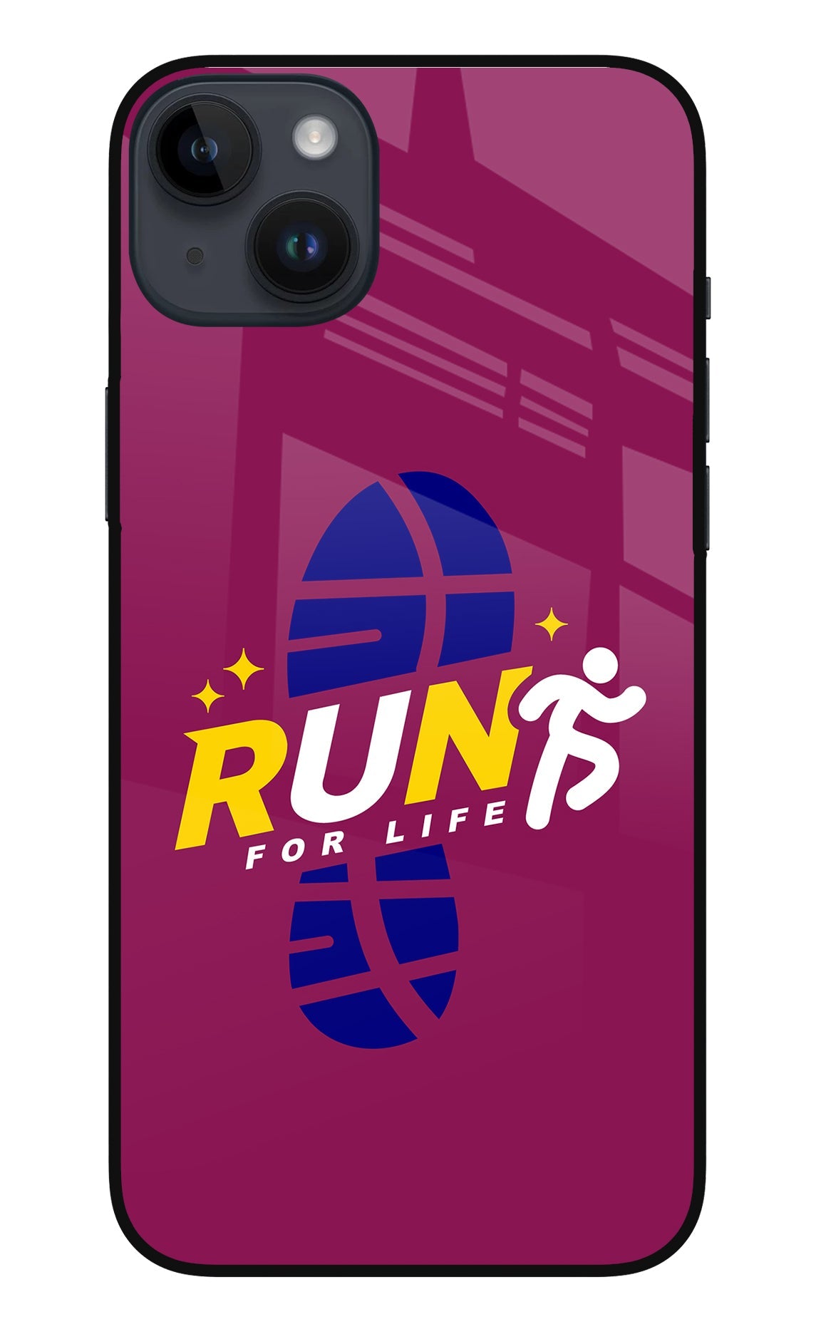 Run for Life iPhone 14 Plus Glass Case