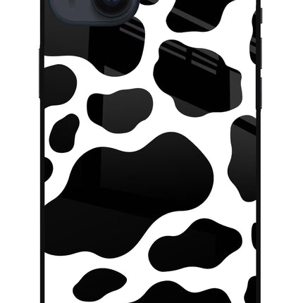 Cow Spots iPhone 14 Plus Glass Case Back Cover by Casekaro